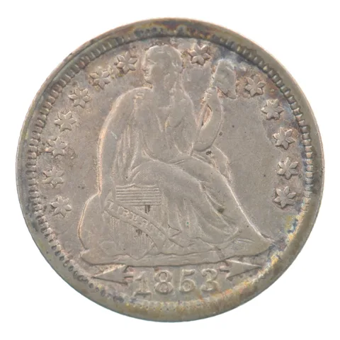 1853 Seated Liberty Dime Arrows Beautiful Tone *7554