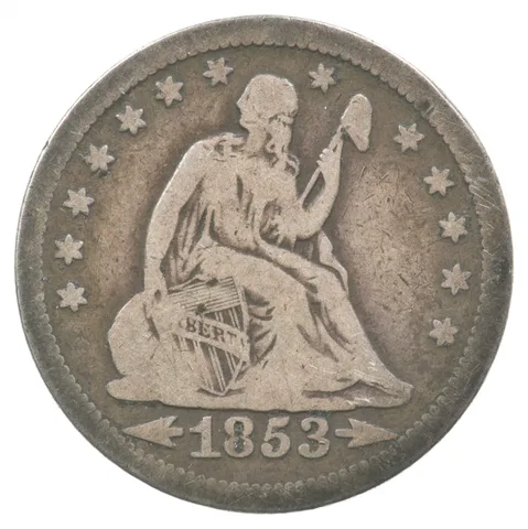 1853 Seated Liberty Quarter Arrows *6203