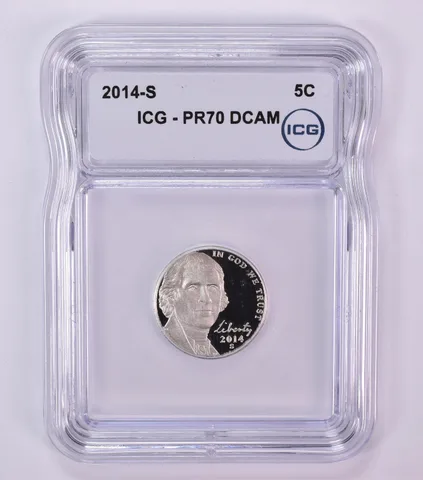 2014-S Jefferson Nickel PR70 DCAM ICG