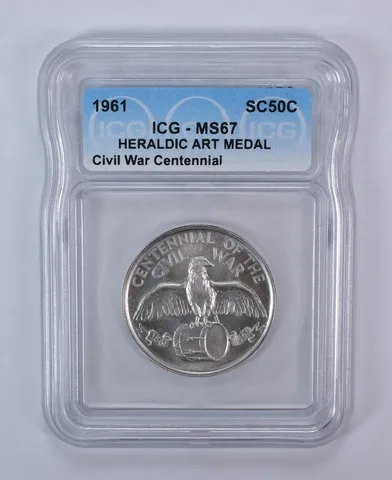 1961 So Called Half Dollar Civil War Centennial MS67 ICG