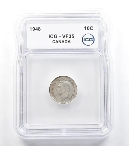 1948 Canada 10 Cents VF35 ICG *5697