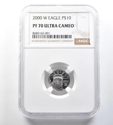 2000-W $10 American Platinum Eagle 1/10 Oz Platinum PF70 UCAM NGC