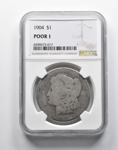 POOR 1 1904 Morgan Silver Dollar NGC Lowball Low Ball Pocket Piece *9092