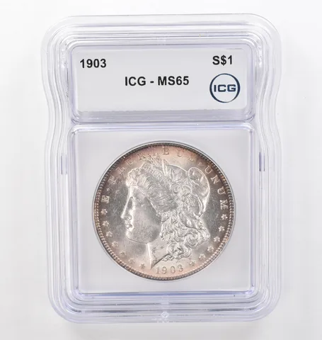 1903 Morgan Silver Dollar MS65 ICG Peripheral Tone *6183