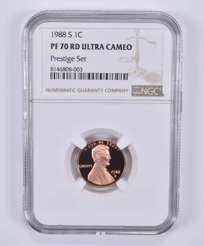 1988-S Lincoln Memorial Cent Prestige Set PF70 UCAM NGC Brown Label