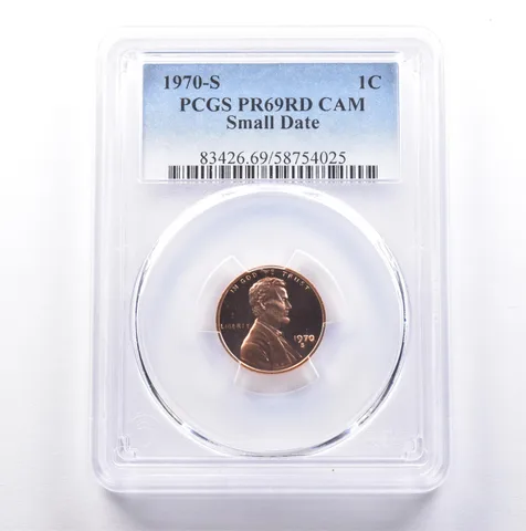 1970-S Lincoln Memorial Cent Small Date PR69 RD CAM PCGS a9155