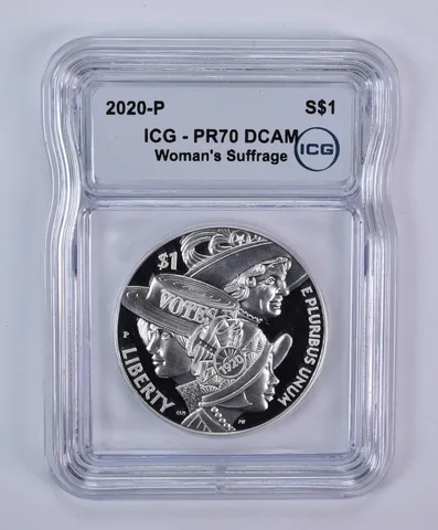 2020-P Women's Suffrage Commemorative Silver Dollar PR70 DCAM ICG
