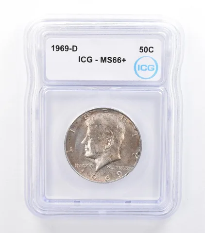 1969-D Kennedy Half Dollar MS66+ ICG Beautiful Tone *0971