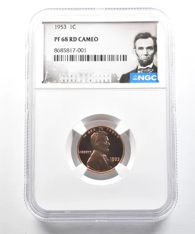 1953 Lincoln Wheat Cent PF68 RD CAMEO NGC *2511