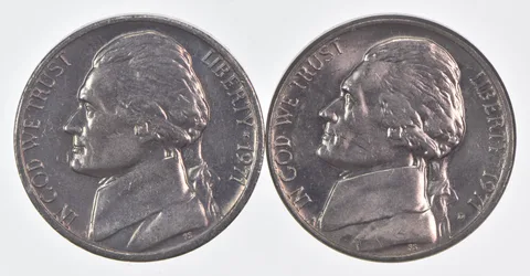 (Set) 1971 P+D Jefferson Nickel Unc Bundle