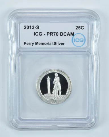2013-S Washington Quarter Silver Perry Memorial ATB PR70 DCAM ICG