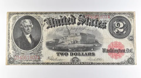 1917 $2 Legal Tender Large Note Red Seal FR#60 a0648