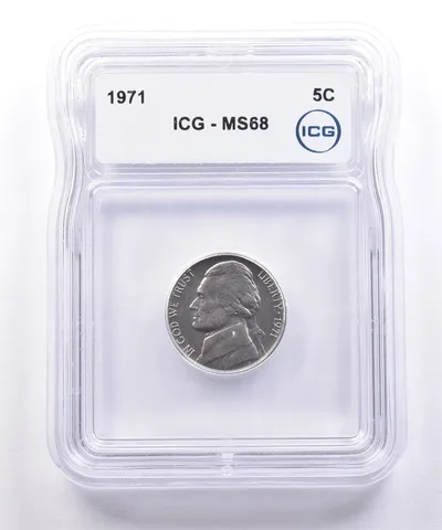 1971 Jefferson Nickel MS68 ICG