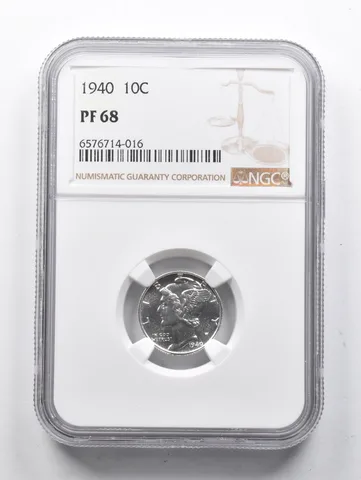 PF68 1940 Mercury Dime NGC *1423