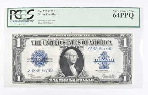 1923 $1 US Silver Certificate FR#237 Graded PCGS 64 PPQ Very Choice New *8074
