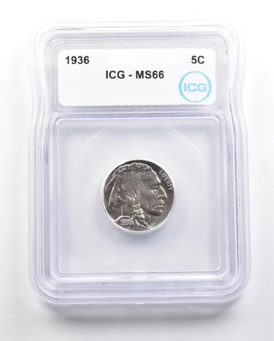 1936 Indian Head Buffalo Nickel MS66 ICG *5864