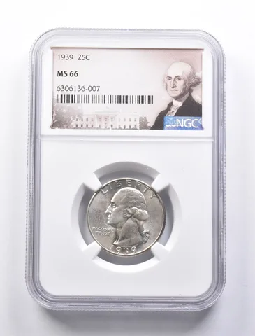 MS66 1939 Washington Quarter NGC *1291