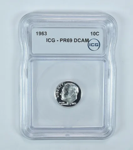 1963 Roosevelt Dime PR69 DCAM ICG