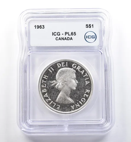 1963 Canada 1 Dollar Silver PL65 ICG *0243