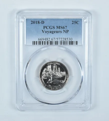 2018-D Washington Quarter ATB Voyageurs MS67 PCGS
