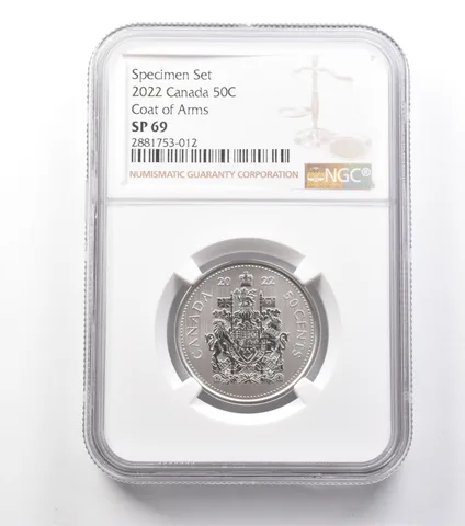 2022 Canada 50 Cents Specimen Set Coat Of Arms SP69 NGC a9935
