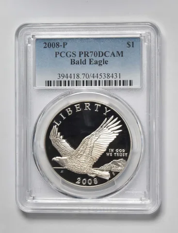 2008-P Bald Eagle Commemorative $1 PR70 PCGS Blue Label