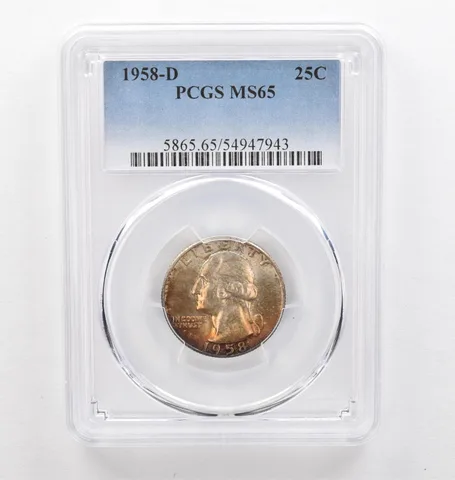 1958-D Washington Quarter MS65 PCGS Beautiful Tone *0293