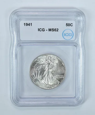 1941 Walking Liberty Half Dollar MS62 ICG