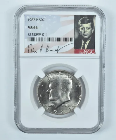 1982-P Kennedy Half Dollar MS66 NGC Special Label