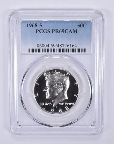1968-S Kennedy Half Dollar PR69 CAM PCGS Blue Label