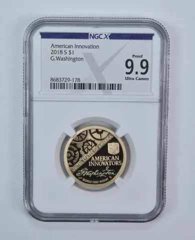 2018-S Innovation $1 George Washington First Patent Proof 9.9 UCAM NGC X NGCX