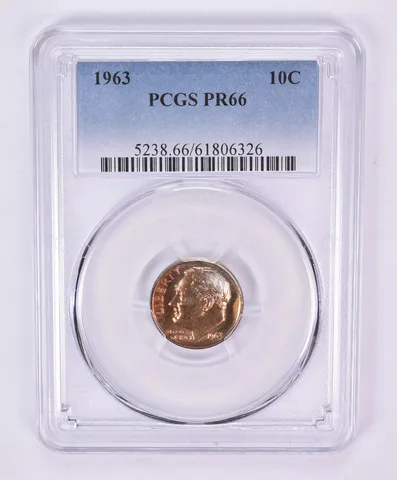 1963 Roosevelt Dime PR66 PCGS Beautiful Tone a1077