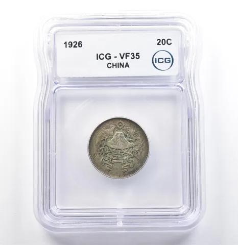 1926 China 20 Cents VF35 ICG a9923