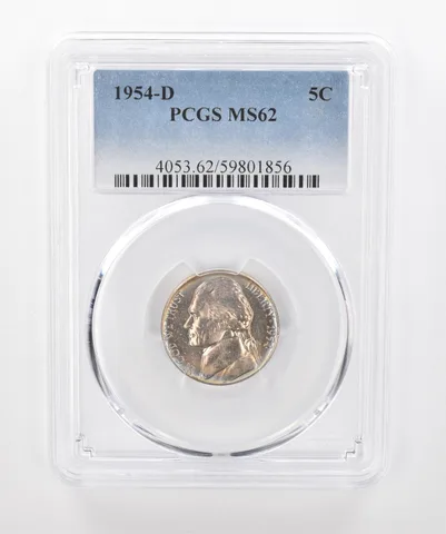 1954-D Jefferson Nickel MS62 PCGS Beautiful Tone *1575