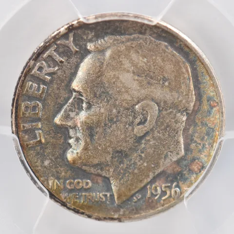 1956 Roosevelt Dime VF30 PCGS Beautiful Tone *0795