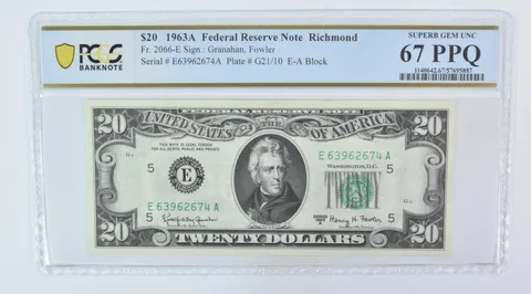 1963 A $20 Richmond VA FRN Fr#2066-E Superb Gem Unc 67 PPQ PCGS a5996