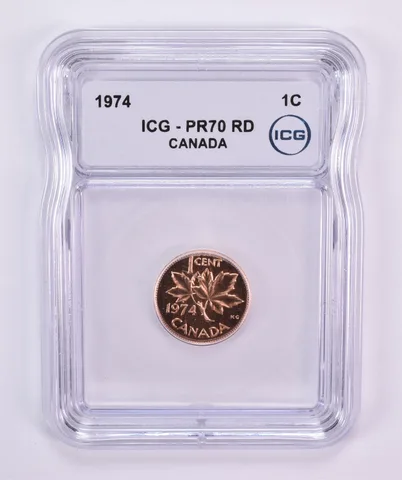 1974 Canada 1 Cent PR70 RD ICG