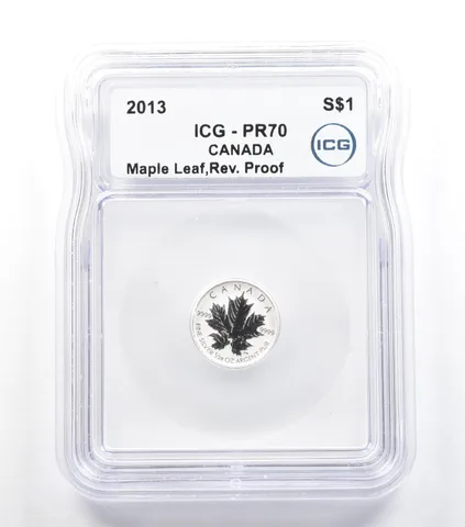 2013 Canada 1 Dollar Silver Maple Leaf 1/20 Oz Reverse Proof PR70 ICG *5561