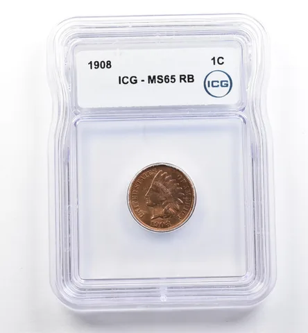 1908 Indian Head Cent MS65 RB ICG *0114