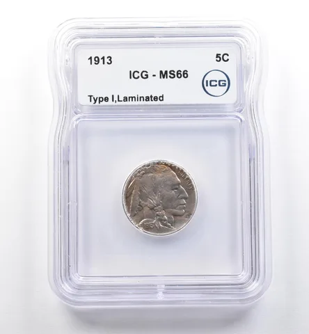1913 Indian Head Buffalo Nickel Type 1 Laminated MS66 ICG *0278