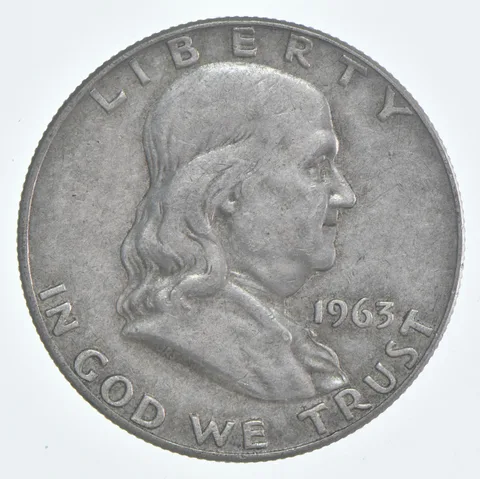 1963-D Franklin Half Dollar Circulated 90% Silver (1pc)