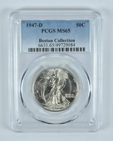 1947-D Walking Liberty Half Dollar Boston Collection MS65 PCGS
