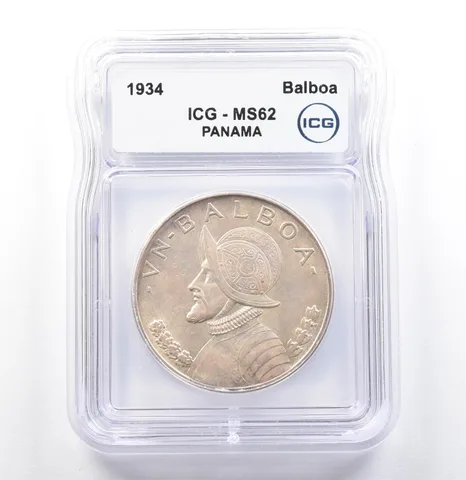 1934 Panama Balboa MS62 ICG *9869