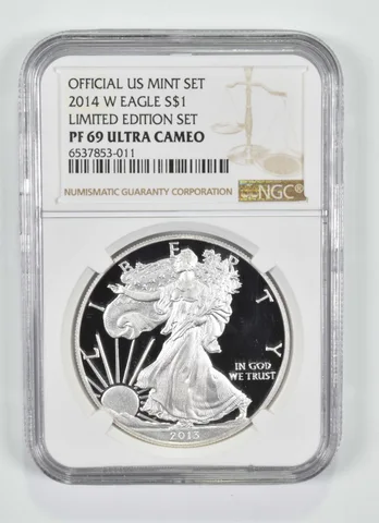 2014-W American Silver Eagle Limited Edition Set PF69 NGC Brown Label