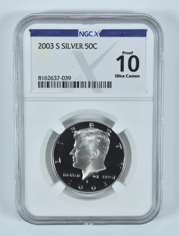 2003-S Kennedy Half Dollar Silver Proof 10 UCAM NGC X NGCX