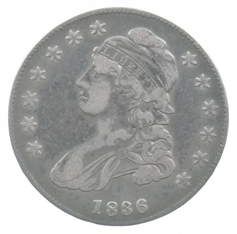 1836 Capped Bust Half Dollar 1836/1336 *4815