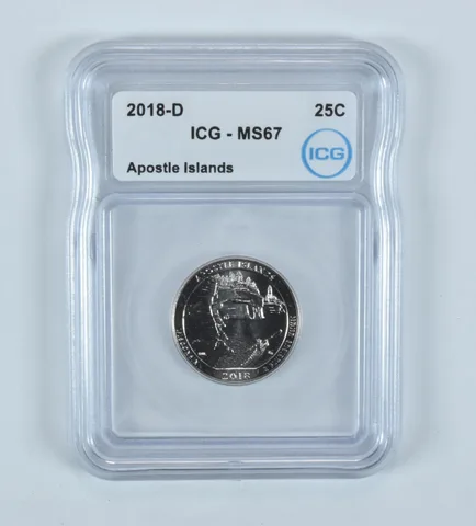 2018-D Washington Quarter ATB Apostle Islands MS67 ICG