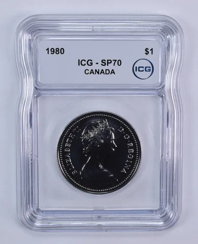1980 Canada 1 Dollar Voyageurs SP70 ICG