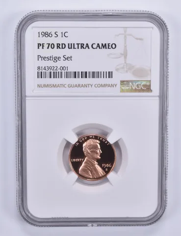 1986-S Lincoln Memorial Cent Prestige Set PF70 UCAM NGC Brown Label