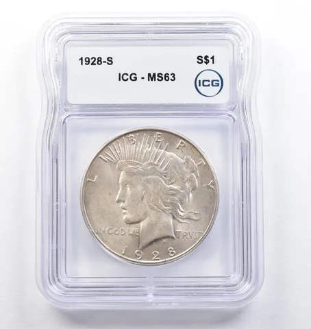 1928-S Peace Silver Dollar MS63 ICG *0744